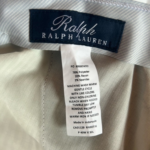 NWT Ralph Lauren Dress Pants Grey Size 40W/30L - Picture 5 of 6